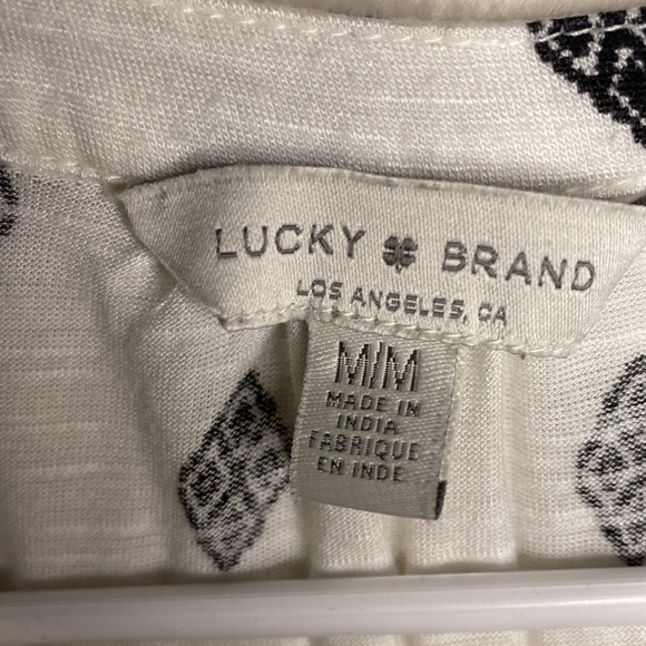 Lucky Brand Black and White Sleeveless Top - Picture 3 of 4